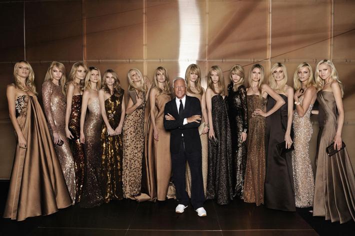 Giorgio Armani с моделями